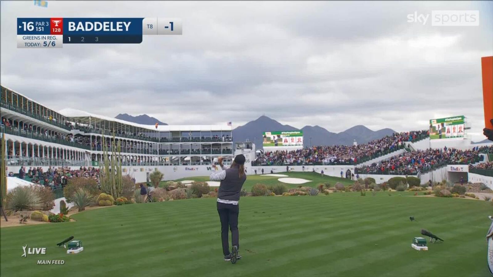 Aaron Baddeley almost makes ace at iconic 16th | Golf News | Sky Sports